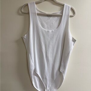 Good American White Sleeveless Bodysuit